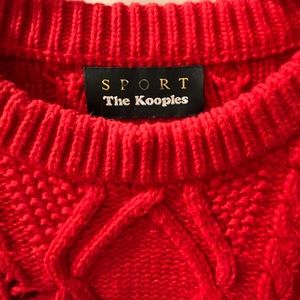 The Kooples red knit sweater